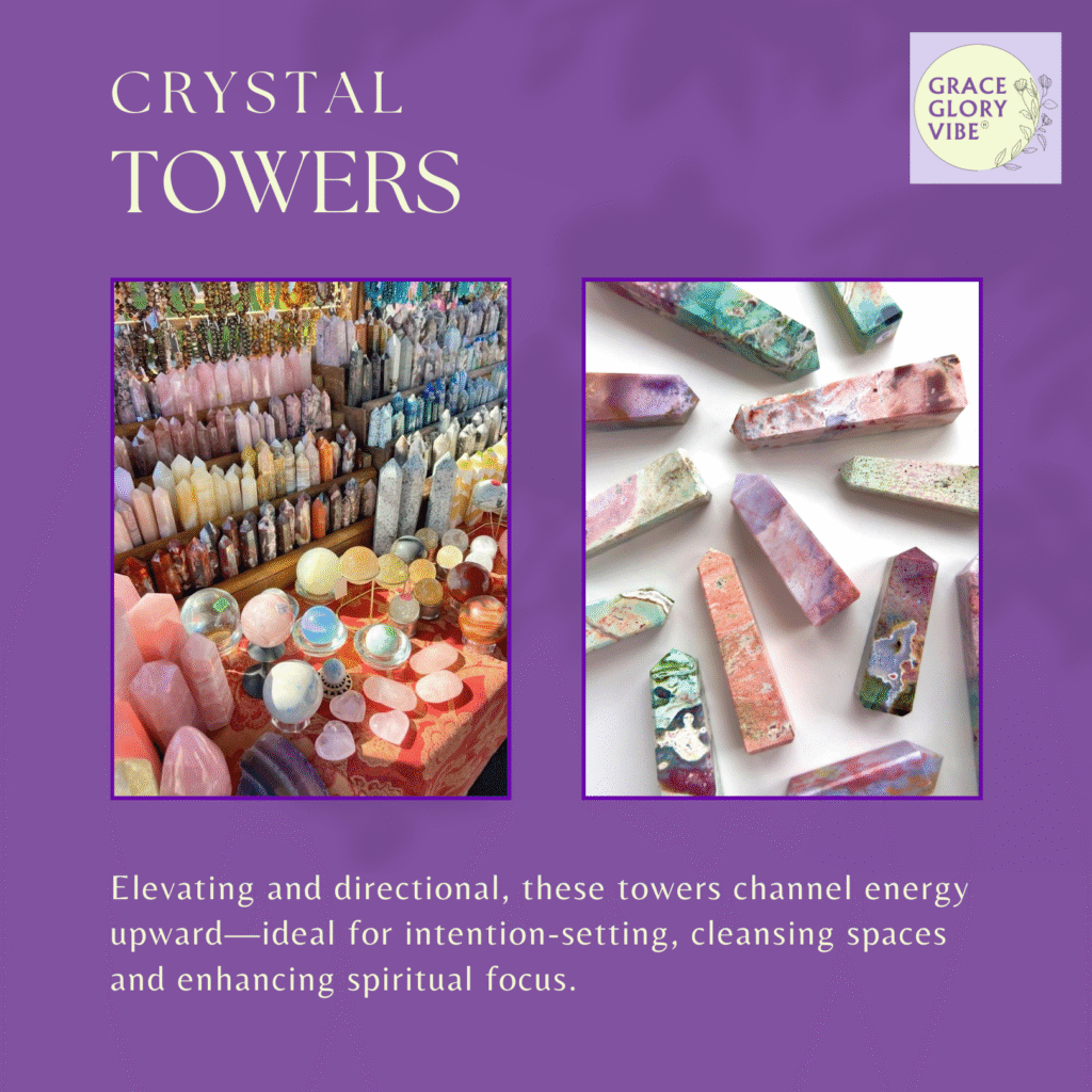 best quality crystal towers , crystal wands for reiki