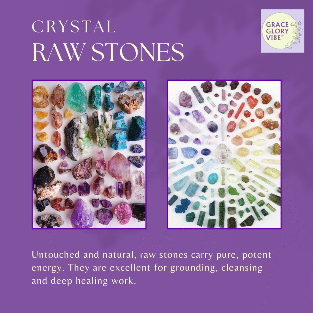 Raw Crystals for healing and more vibration by grace glory vibe