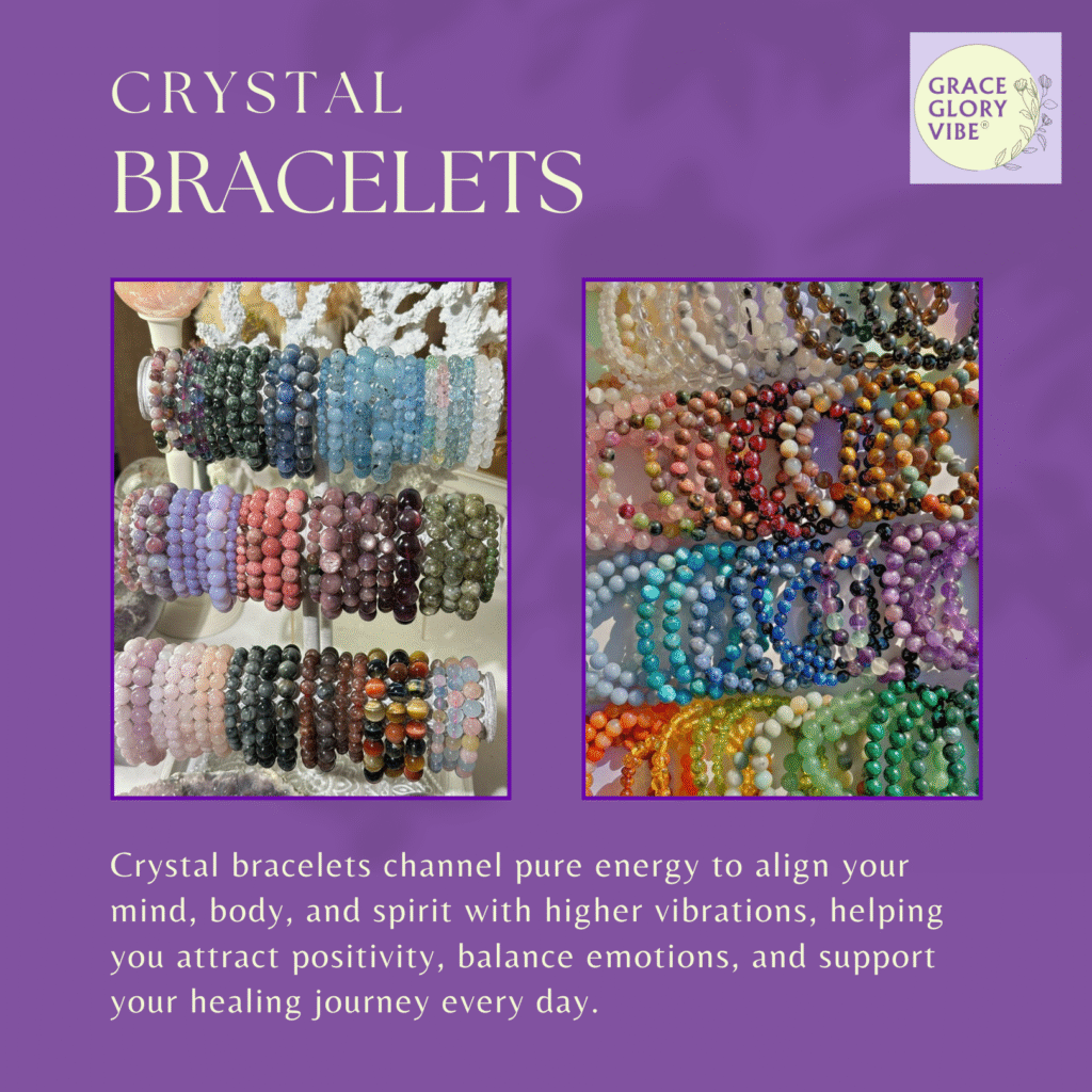 natural high quality, energized light coded crystal bracelets