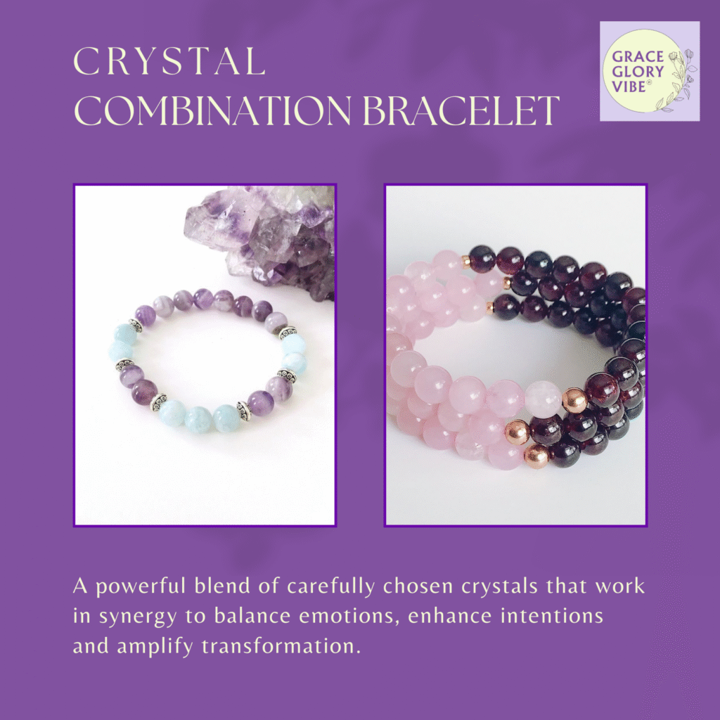 Best Quality & powerful Crystal Combination Bracelet to increase energy and healing