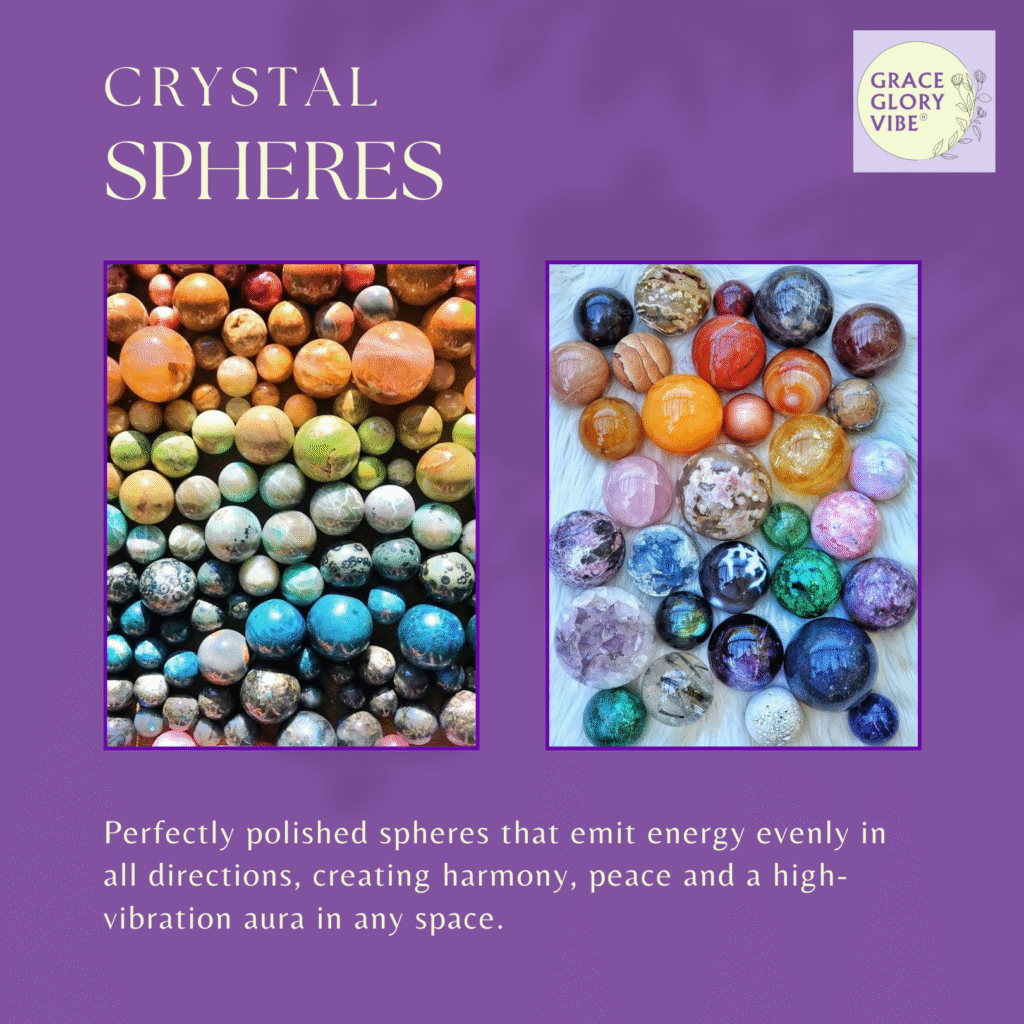 Best quality, natural Crystal Spheres for equal vibration , home, office & space